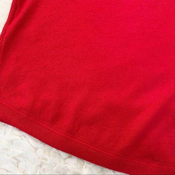 HILARY RADLEY for KATHERINE BARCLAY Red Sweater Short Dress Medium - Picture 9 of 11